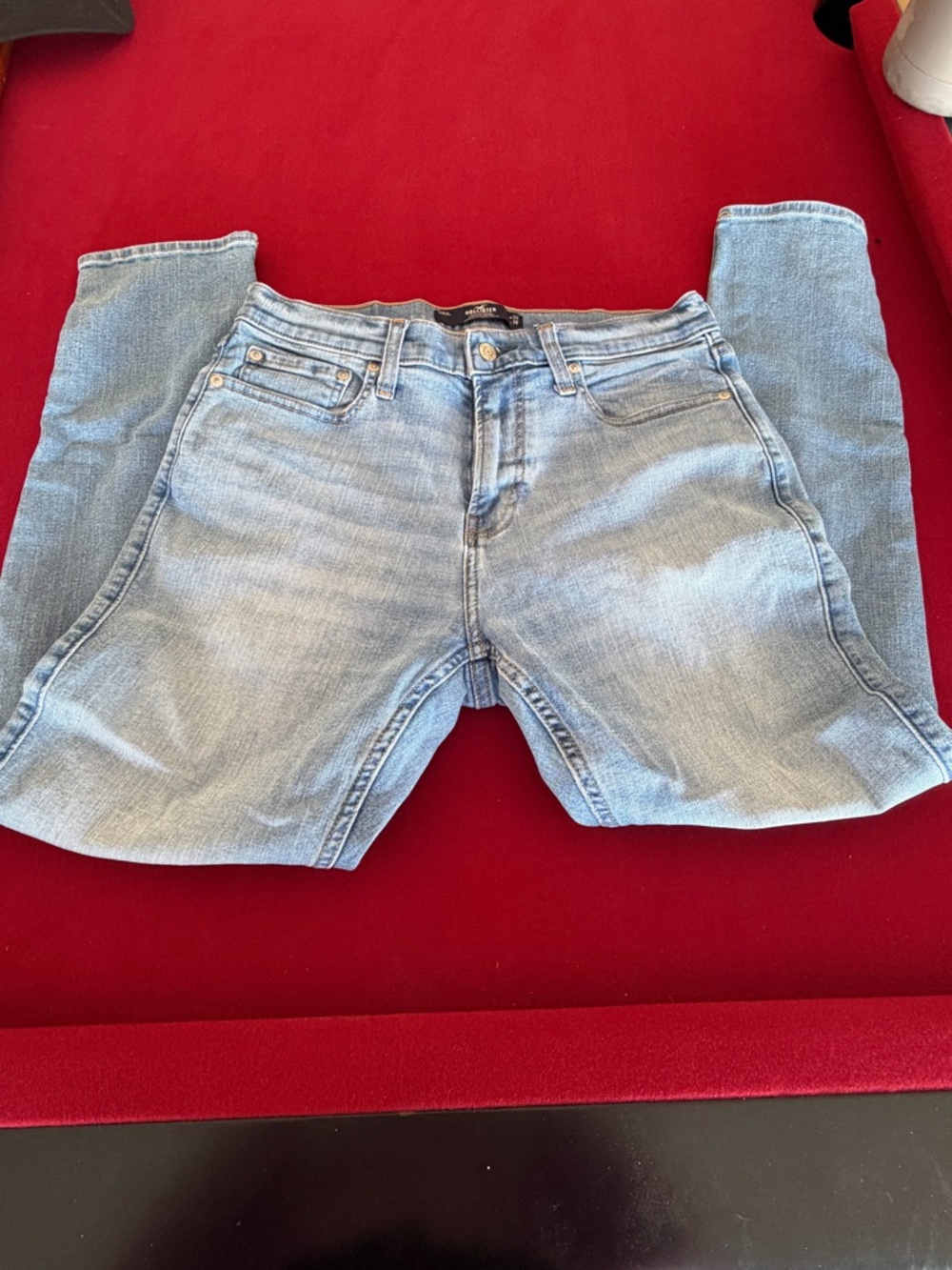 Hollister Light Wash Skinny Jeans - Light Blue